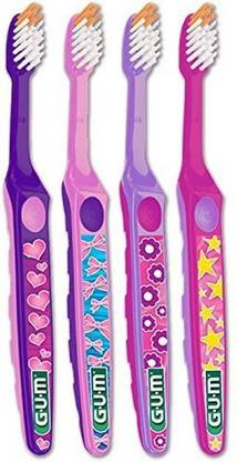 GUM GUM Razzle Dazzle - Child - (1 Of Each Design) ) Soft Toothbrush