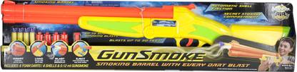 Buzz Bee B/O Gun Smoke 
w/4 Foam Darts & 4 Shells Guns & Darts