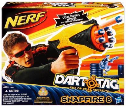 Nerf Dart Tag Snapfire 8 Blaster Guns & Darts