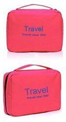 Everyday Desire Cosmetic Makeup Toiletry Case Wash Organizer Storage Pouch Hanging Bag - Light Pink
