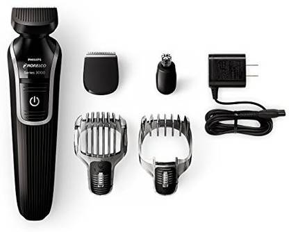 Philips Norelco Multigroom Series 3100, 5 Attachments Trimmer 45 min  Runtime 4 Length Settings