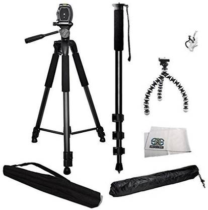 SSE 3 Piece Best Value Tripod Package For Sony NEX-5, A65, A77, A77ii, a7s, a6000, a5100, a5000, a3000, A99, A65, A35, A55, A57, A58, A33, A37, A380, NEX-5, Nex5tl, NEX-6, NEX-7, A230, A390, A380, A500, A280, A290, A330, A450, A500, A850, A550, A560, A580, A700, A850, A900, DSLR-A350, DSLR-A100, DSLR-A300 & DSLR-A200 Digital SLR Cameras Includes 1 professional 75 Inch Tripod With Carrying Case, 1 Professional 72 Inch Monopod, 1 Extra Flexible Gripster Tripod Tripod