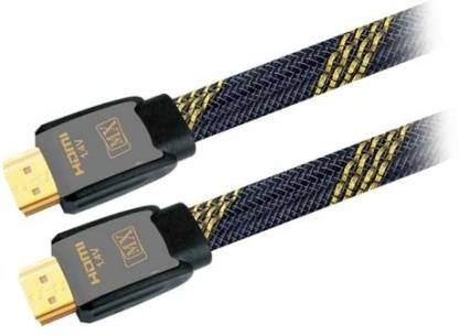 MX  TV-out Cable HDMI Male To HDMI Male Cord (1.4 Version) Flat Cable - 1.5 Mtrs : 3023