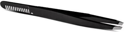 Out Of Box Stainless Steel Slant Tip Tweezer with eyebrow comb(2in1)