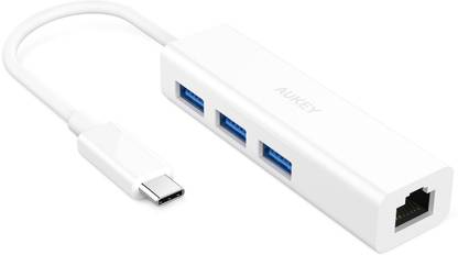 AUKEY Type-C to 3.0 3-Port USB with Ethernet Adapter A-CB-C17 USB Hub