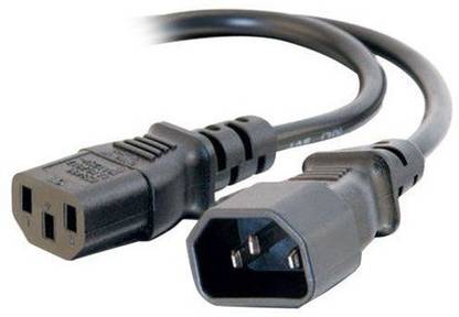 Techvik 3 Pin Power Supply Cord Cable Extension for Monitor Printer Desktop And Laptop Accessory