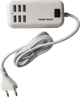 Smart Picks Smart Picks 20W 6 USB Port Charging Desktop Hub AC 100V - 240V Wall Charger Adapter for Mobile Phone Tablets Gadgets 6 Port USB USB Charger