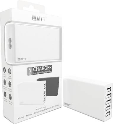 MTT 25W/5A 5 Port Smart IC Charger For Smartphone & Tablets USB Hub