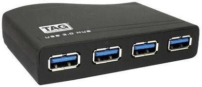 TAG Hi-Speed 4 Port Hub 3.0 USB Hub