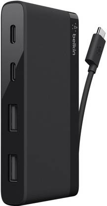 BELKIN F4U090BTBLK 4-PORT MINI HUB USB Hub