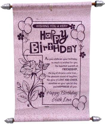 Saugat Traders Birthday Scroll Greeting Card