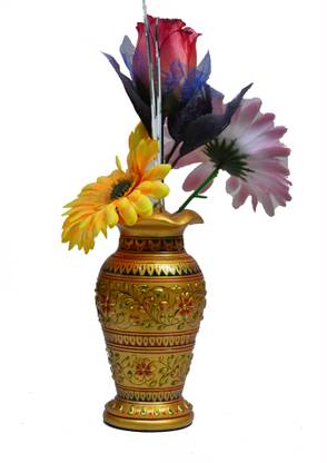 एक्राफ्टिंडिया Decorative Flower लकड़ी का वास