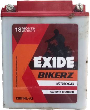 EXIDE Bikerz 12V 14AMP 14 Ah Battery for Bike