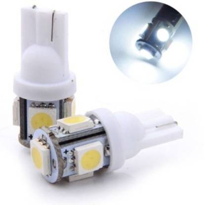 Biker World 5SMD WHITE Color LED Parking T10 Socket Bulb BW241 Parking Light Car, Motorbike, Truck, Van LED for Royal Enfield (12 V, 3 W)