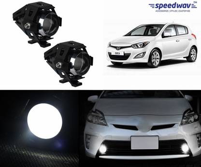 Speedwav Cree U5 Projector Aux Lights White SET of 2 - Hyundai i20 Elite Headlight Car LED for Hyundai (12 V, 20 W)