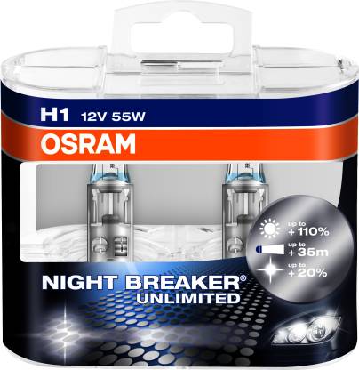 1 PIEC 55W H1 NIGHT BREAKER UNLIMITED HALOGEN LIGHT BULB BY OSRAM,64150NBU 12V 