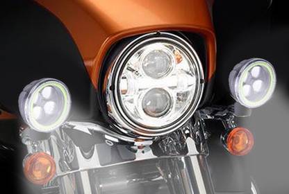 Speedwav 278913 Bike 3.3 Inch 4 LED Fog Aux Light White and Neon Fog Lamp Motorbike LED for Yamaha (12 V, 55 W)
