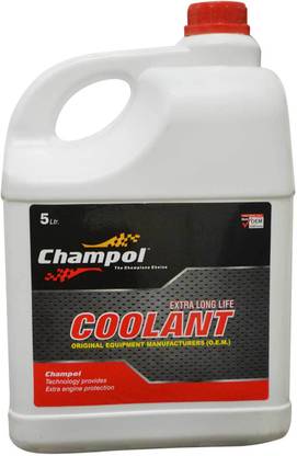Champol COOLANTS ( 5 LTR ) Radiator Coolant High-Mileage Engine Oil