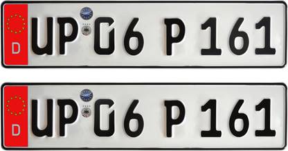 Orbiz EMBOSSED GERMAN FONT D (BLUE) Car Number Plate