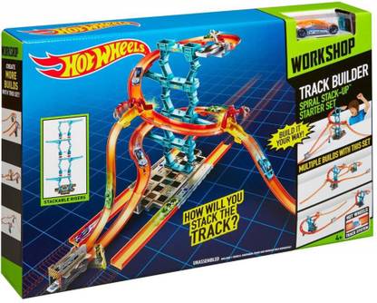 HOT WHEELS Track Builder Spiral Stack Up Track Set