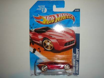 HOT WHEELS 2011 2009 Corvette Stingray Concept Red 148/244