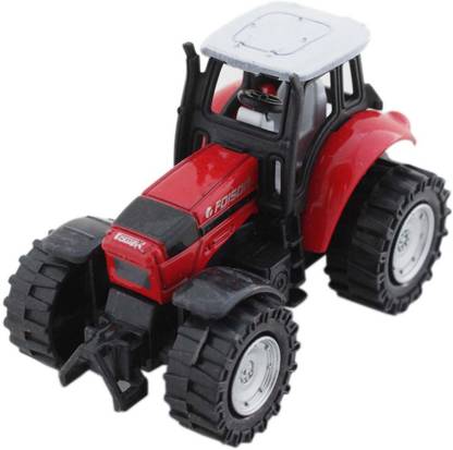 Tootpado Model Toy Farm Tractor Diecast With Pull Back Mechanism - Red - (1c514) Playing Cars For Kids