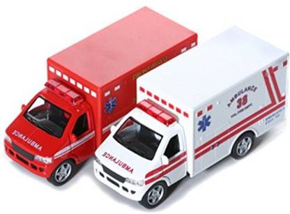 Kinsmart Kinsfun Display Rescue Team 5" Ambulance And Fire