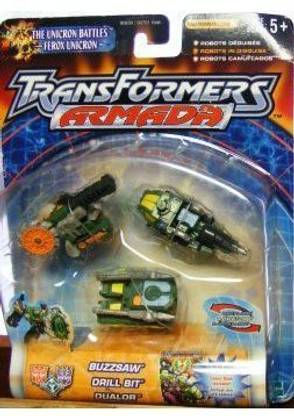 Hasbro Transformers Buzzsaw Drill Bit Dualor Unicron Armada Mini Con Set