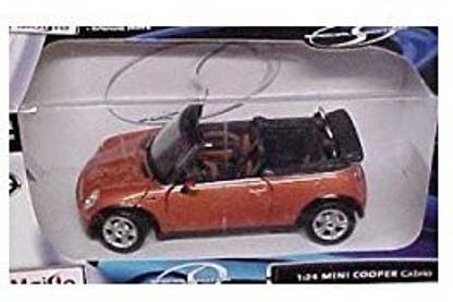 Maisto Die Cast 124 Scale Metallic Orange Mini Cooper Cabrio