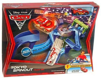 MATTEL Cars 2 Tokyo Spinout Track Set