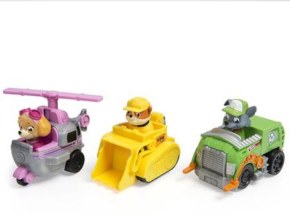 PAW PATROL Racers 3-Pack Vehicle Set, Rubble/Rocky/Skye