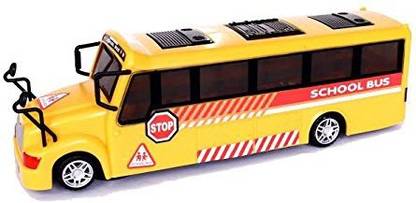 Dazzling Toys Battery Operated School Bus Toy With 3D Flashing Lights And Music