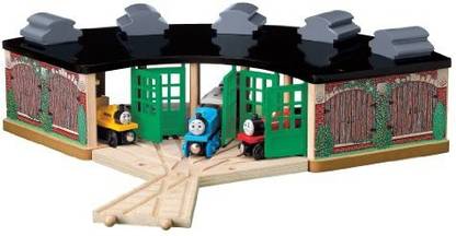 Learning Curve Thomas And Friends Wooden Railway - Roundhouse Pack