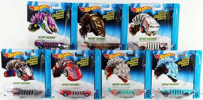 HOT WHEELS City Mutant Machines Set of 7 - Skullface, Spider Mutant, Power Tread, Street Shark, Cyborg Crusher, Nitro Scorcher