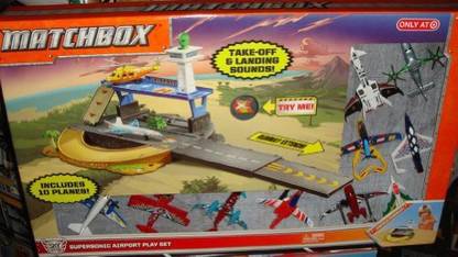 MATCHBOX Skybusters Supersonic Airport Playset With 10 Planes