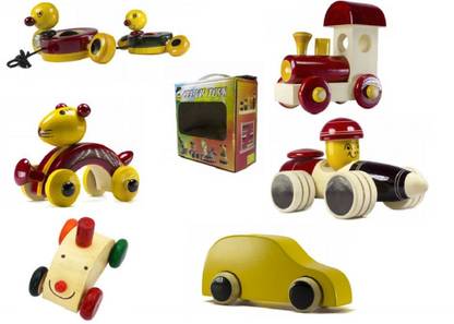 CeeJay Set of 6 Colorful Wooden Baby Toys:Model OW-OW017