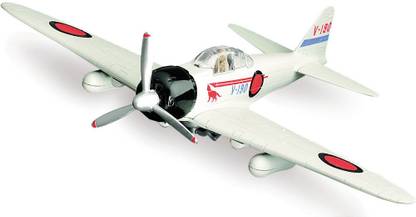 NEW RAY Scale 1:48 WWII Fighter Plane Zero Fighter with Plastic Stand