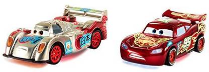 MATTEL Disney/Pixar Cars Neon Lightning Mcqueen & Shu Todoroki Diecast Comic-Con Exclusive 2-Pack