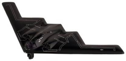 Kinsmart Black X-Planes Air Force B-2 Stealth Bomber Die Cast Jet Plane Toy With Pull Back Action