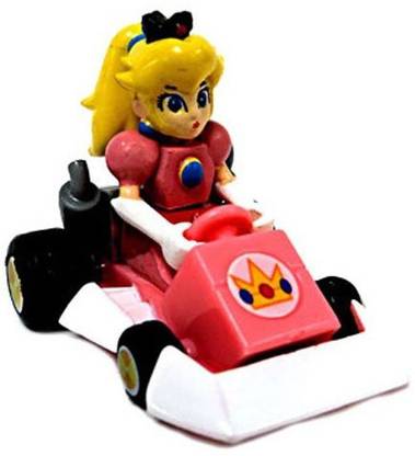 Tomy Mario Kart Ds Gashapon 1.5 Inch Pull Back Racer Princess Peach Square Front Bumper
