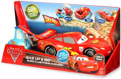 DISNEY Gas Up n Go Guido and Lightning McQueen