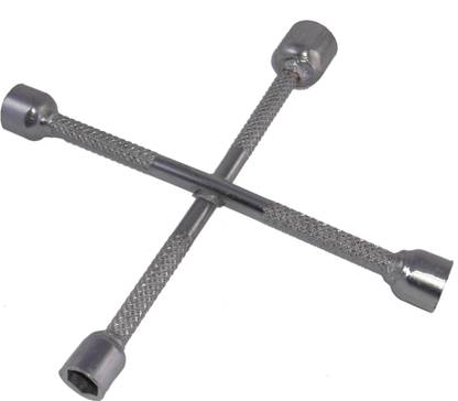 Infinxt 4 Way Car Wheel Nut Cross Rim Wrench Brace Spanner Vehicle Tool Kit