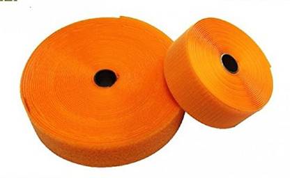 Vardhman Hook & loop tape industrial quality, 3/4 inches (20 mm) width, color orange, pack of 25 mts Sew-on Velcro