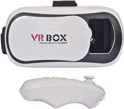 Aksmy VR BOX 3d Glass with Bluetooth Remote f Video Glasses