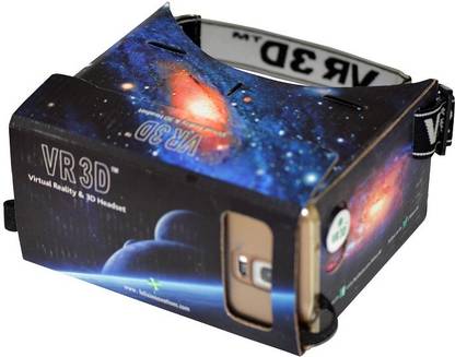 VR3D Virtual Reality And 3D Cardboard Composite Headset For Your Smartphone- Galaxy Print