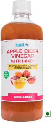 HealthVit Apple Cider With Honey Natural & Pure With Goodness Of Mother Vinega Vinegar