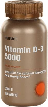 GNC Vitamin D3 5000 IU Supports Teeth, Bone & Immune Health