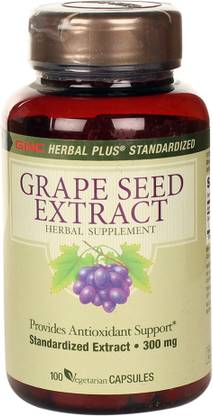 GNC Herbal Plus Grape Seed Extract 300 mg Provides Antioxidant Support