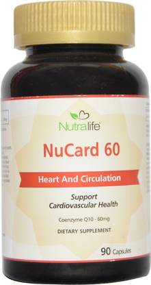 Nutralife NuCard 60 Coenzyme Q10,60mg- IMPORTED FROM CANADA
