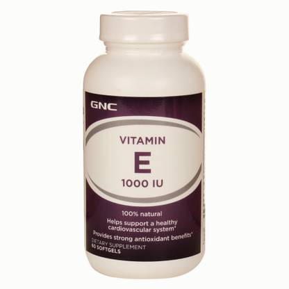 GNC Vitamin E 1000 IU 100% Natural Supports Healthy Cardiovascular System